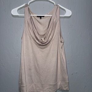 NIC+ZOE Cream Drape Neck Tank Top